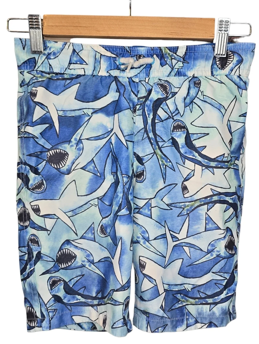 Abercrombie Kids Boys Swim Trunks Bundle Beach Shark Blue Shorts Lot Size 7/8